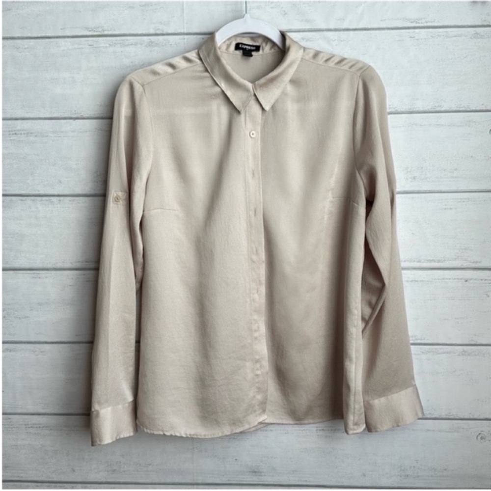 Express Nude/Neutral Button down Shirts